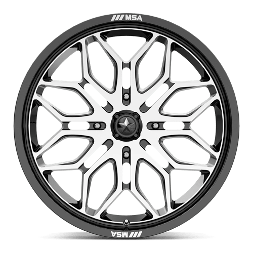 Msa Offroad Wheels M47 Sniper Utv 22X7 +10 Gloss Black Machined