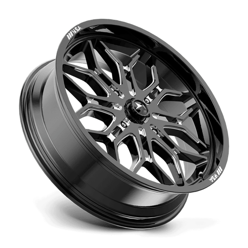 Msa Offroad Wheels M47 Sniper Utv 24X7 +10 Gloss Black Milled