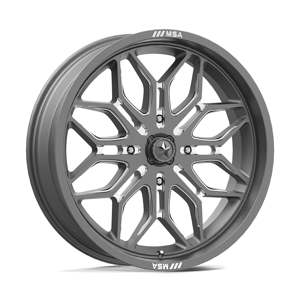 Msa Offroad Wheels M47 Sniper Utv 24X7 +10 Gunmetal Milled