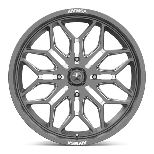 Msa Offroad Wheels M47 Sniper Utv 24X7 +10 Gunmetal Milled