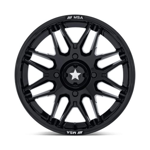 Msa Offroad Wheels M52 Radar Utv 15X7 +10 Gloss Black
