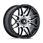 Msa Offroad Wheels M52 Radar Utv 15X7 +10 Gloss Black W/ Machined Face