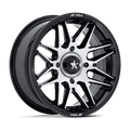 Msa Offroad Wheels M52 Radar Utv 15X7 +10 Gloss Black W/ Machined Face