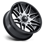 Msa Offroad Wheels M52 Radar Utv 16X7 +10 Gloss Black W/ Machined Face