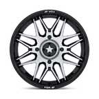 Msa Offroad Wheels M52 Radar Utv 16X7 +10 Gloss Black W/ Machined Face