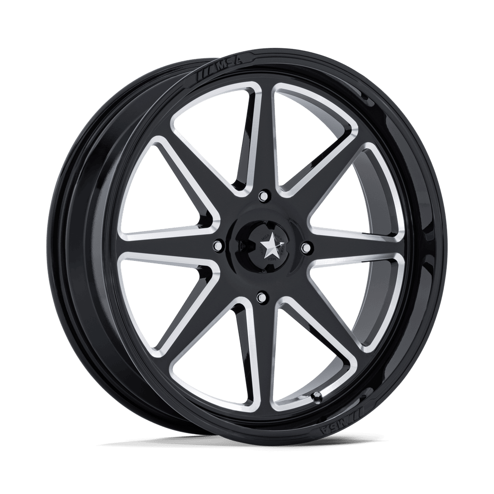 Msa Offroad Wheels M54 Spark Utv 22X7 +0 Gloss Black Milled