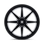 Msa Offroad Wheels M54 Spark Utv 22X7 +0 Gloss Black Milled