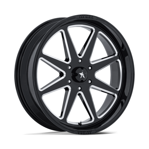 Msa Offroad Wheels M54 Spark Utv 22X7 +0 Gloss Black Milled