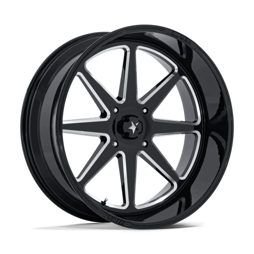Msa Offroad Wheels M54 Spark Utv 24X10 -25 Gloss Black Milled