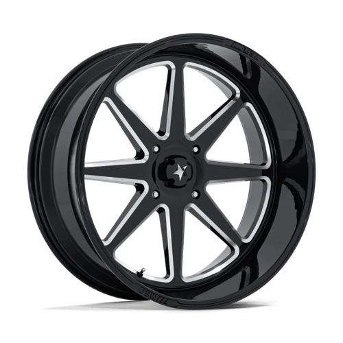 Msa Offroad Wheels M54 Spark Utv 24X10 -25 Gloss Black Milled