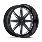 Msa Offroad Wheels M54 Spark Utv 24X10 -25 Gloss Black Milled