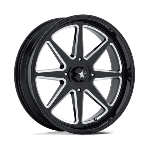 Msa Offroad Wheels M54 Spark Utv 24X7 +0 Gloss Black Milled