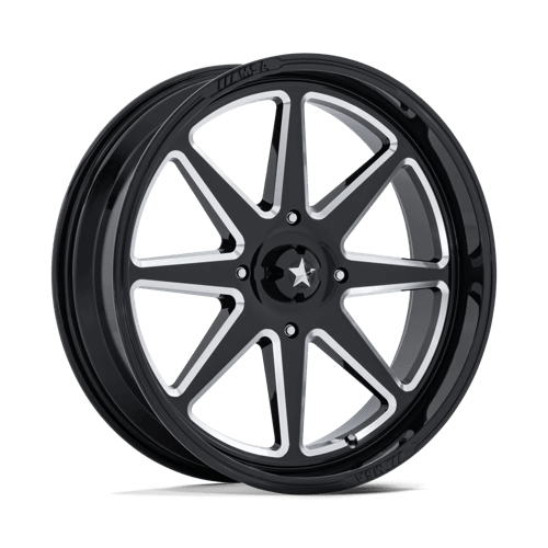 Msa Offroad Wheels M54 Spark Utv 24X7 +0 Gloss Black Milled