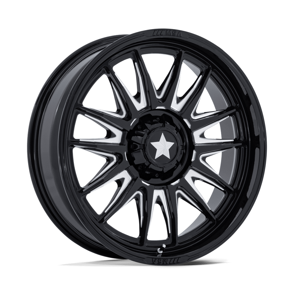 Msa Offroad Wheels M55 Commander Utv 22X7 +0 Gloss Black Milled