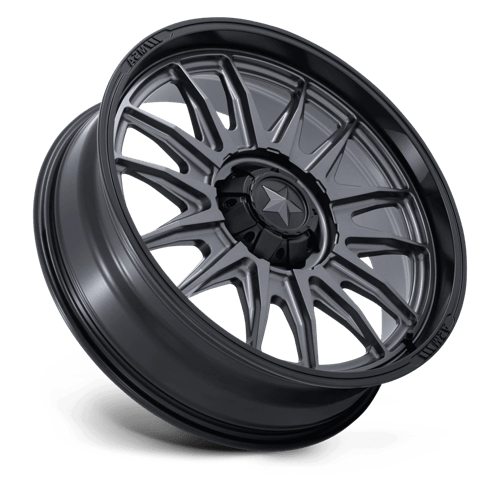 Msa Offroad Wheels M55 Commander Utv 18X7 +10 Matte Gunmetal W/ M-Blk Lip
