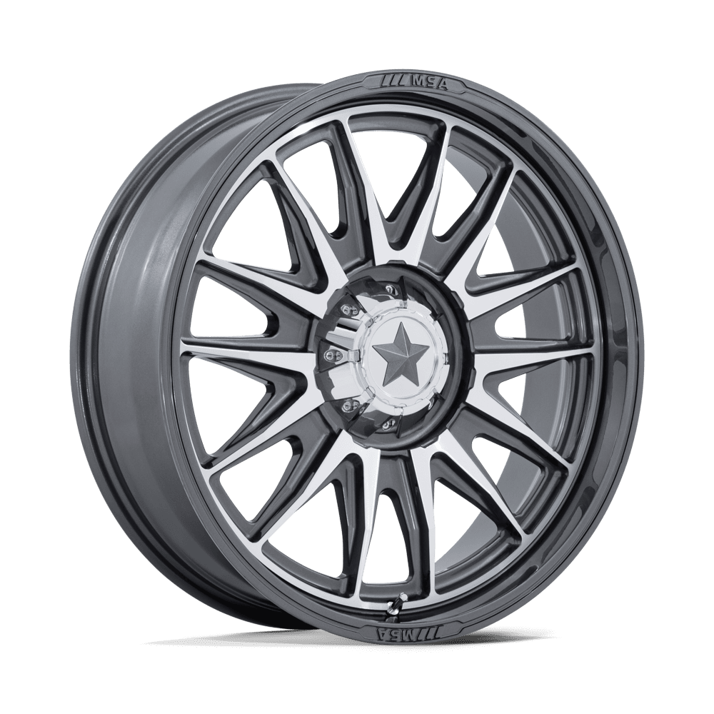 Msa Offroad Wheels M55 Commander Utv 15X7 +10 Platinum W/ Machined Face