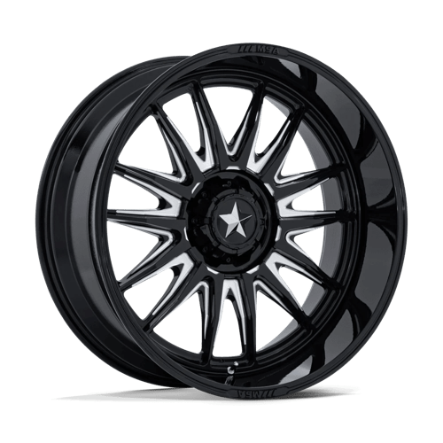 Msa Offroad Wheels M55 Commander Utv 24X10 -25 Gloss Black Milled