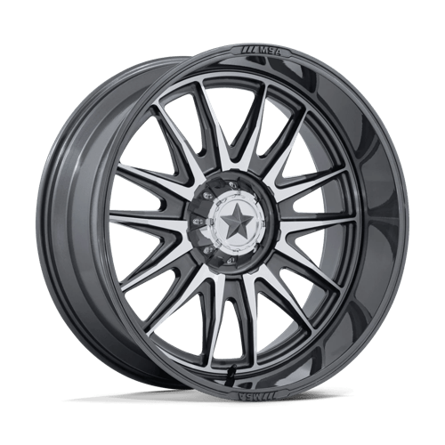 Msa Offroad Wheels M55 Commander Utv 24X10 -25 Platinum W/ Machined Face