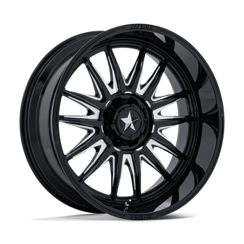 Msa Offroad Wheels M55 Commander Utv 24X10 -25 Gloss Black Milled