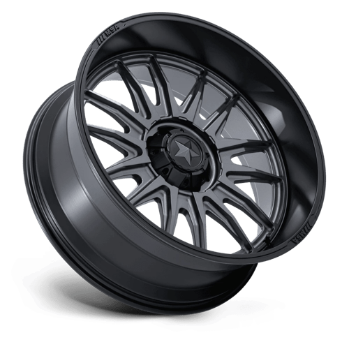 Msa Offroad Wheels M55 Commander Utv 24X10 -25 Matte Gunmetal W/ M-Blk Lip