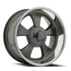 Corsart Malibu 20X9.5 +1 Satin Gunmetal W/ Diamond Cut Lip