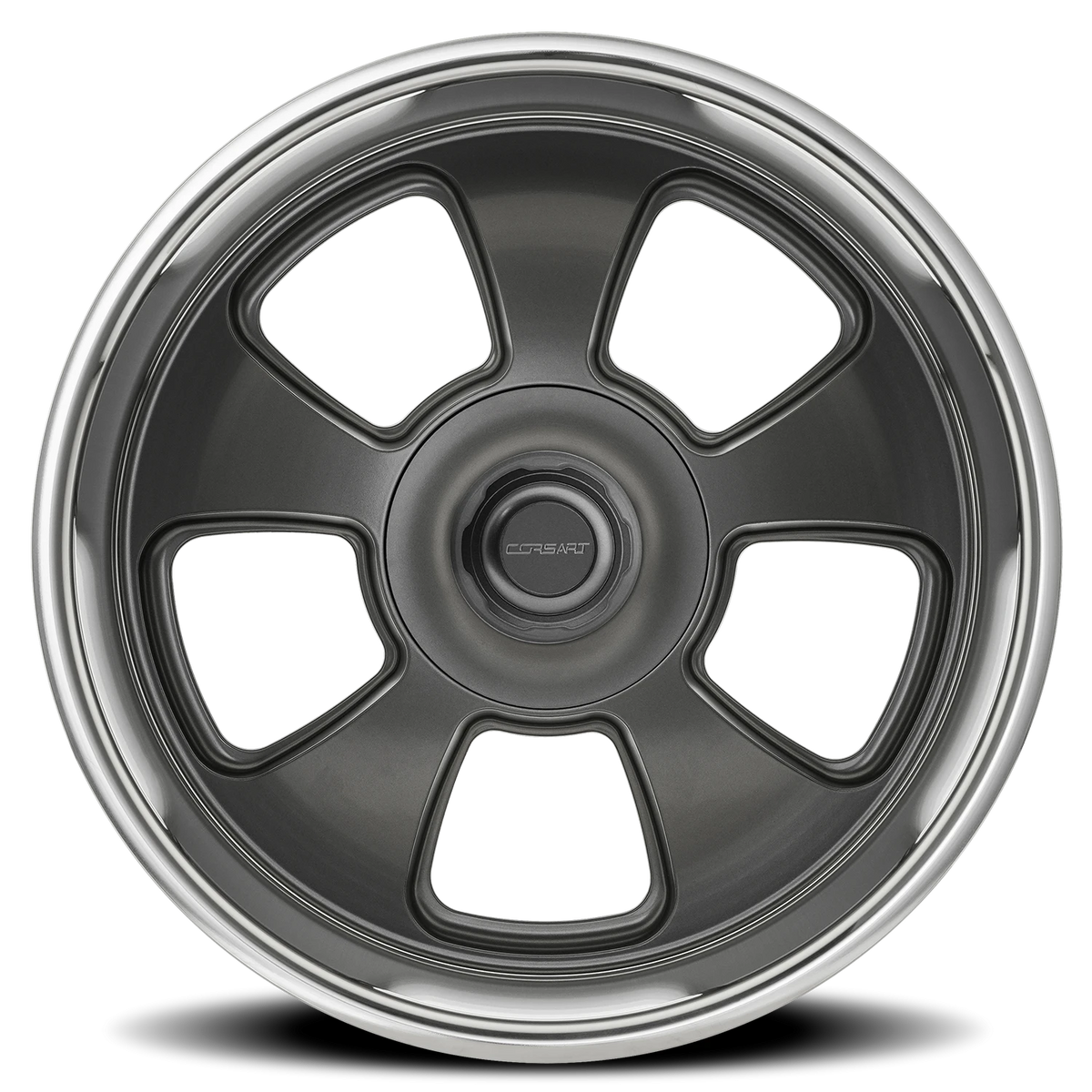 Corsart Malibu 20X9.5 +1 Satin Gunmetal W/ Diamond Cut Lip