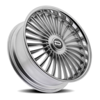 Dazz Merlot 24X9 +0 Gloss Silver W/ Brushed / Chrome Stainless Steel Lip