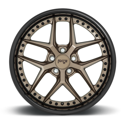 Niche 1Pc M227 Vice 19X8.5 +35 Matte Bronze Black Bead Ring