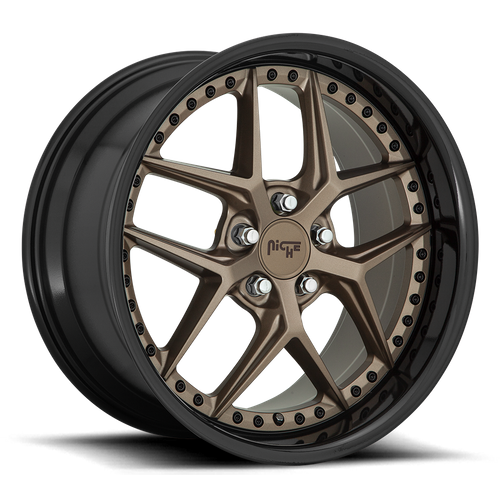 Niche 1Pc M227 Vice 19X8.5 +35 Matte Bronze Black Bead Ring