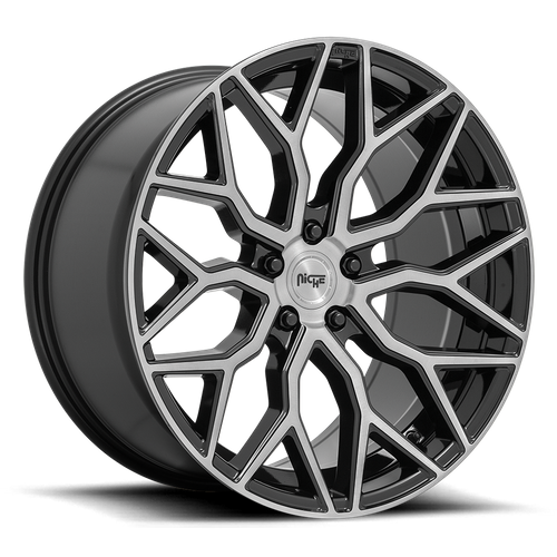 Niche 1Pc M262 Mazzanti 19X8.5 +35 Gloss Black Brushed Face