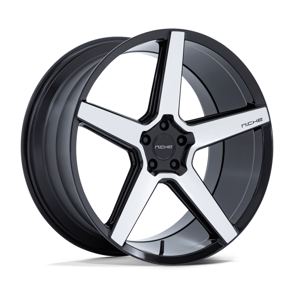 Niche 1Pc Nc283 Modena 20X9 +27 Gloss Black W/ Machined Face
