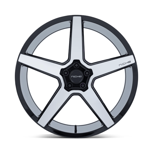 Niche 1Pc Nc283 Modena 22X10.5 +38 Gloss Black W/ Machined Face