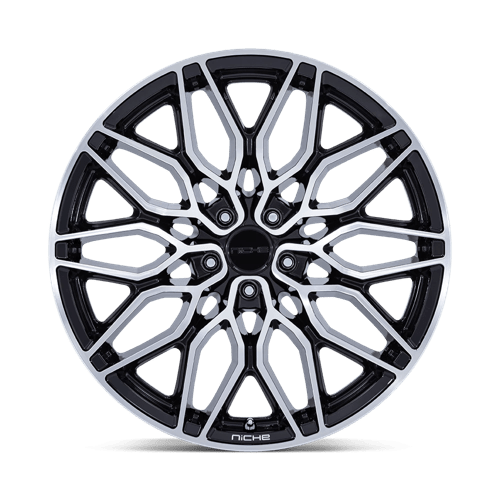 Niche 1Pc Nc277 Calabria 5 20X9 +27 Gloss Black Machined