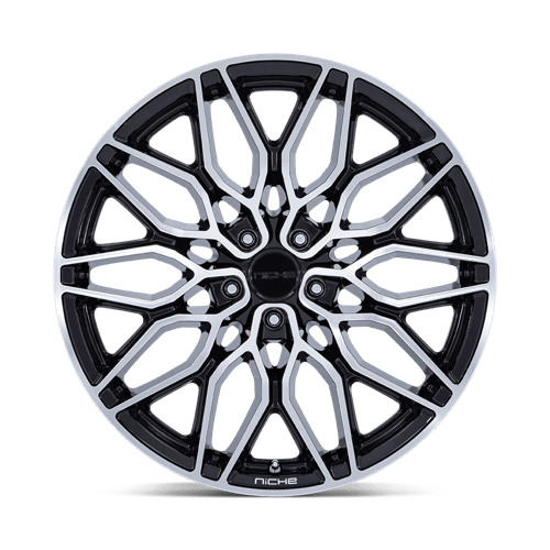 Niche 1Pc Nc277 Calabria 5 22X9 +27 Gloss Black Machined