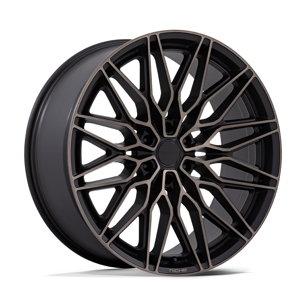 Niche 1Pc Nc278 Calabria 6 22X9.5 +30 Matte Black Machined Dark Tint