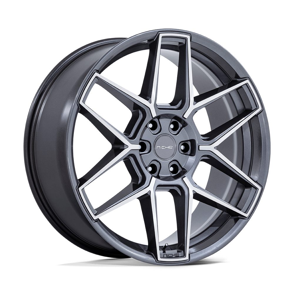 Niche 1Pc Nc281 Rise 22X9.5 +20 Anthracite W/ Machined Face