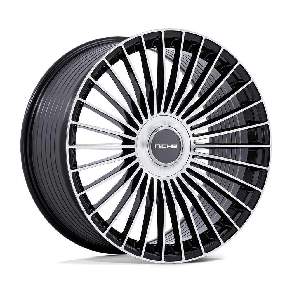 Niche 1Pc Nc282 Serene 22X10 +30 Gloss Black W/ Machined Face