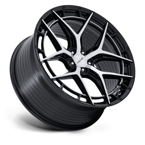 Niche 1Pc Nc286 Riviera 20X9.5 +35 Gloss Black W/ Machined Face
