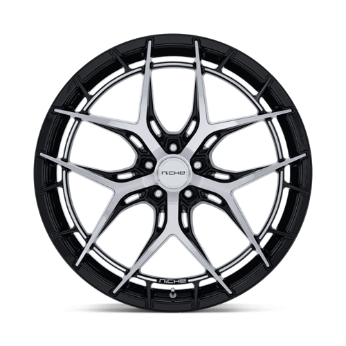 Niche 1Pc Nc286 Riviera 20X9 +45 Gloss Black W/ Machined Face