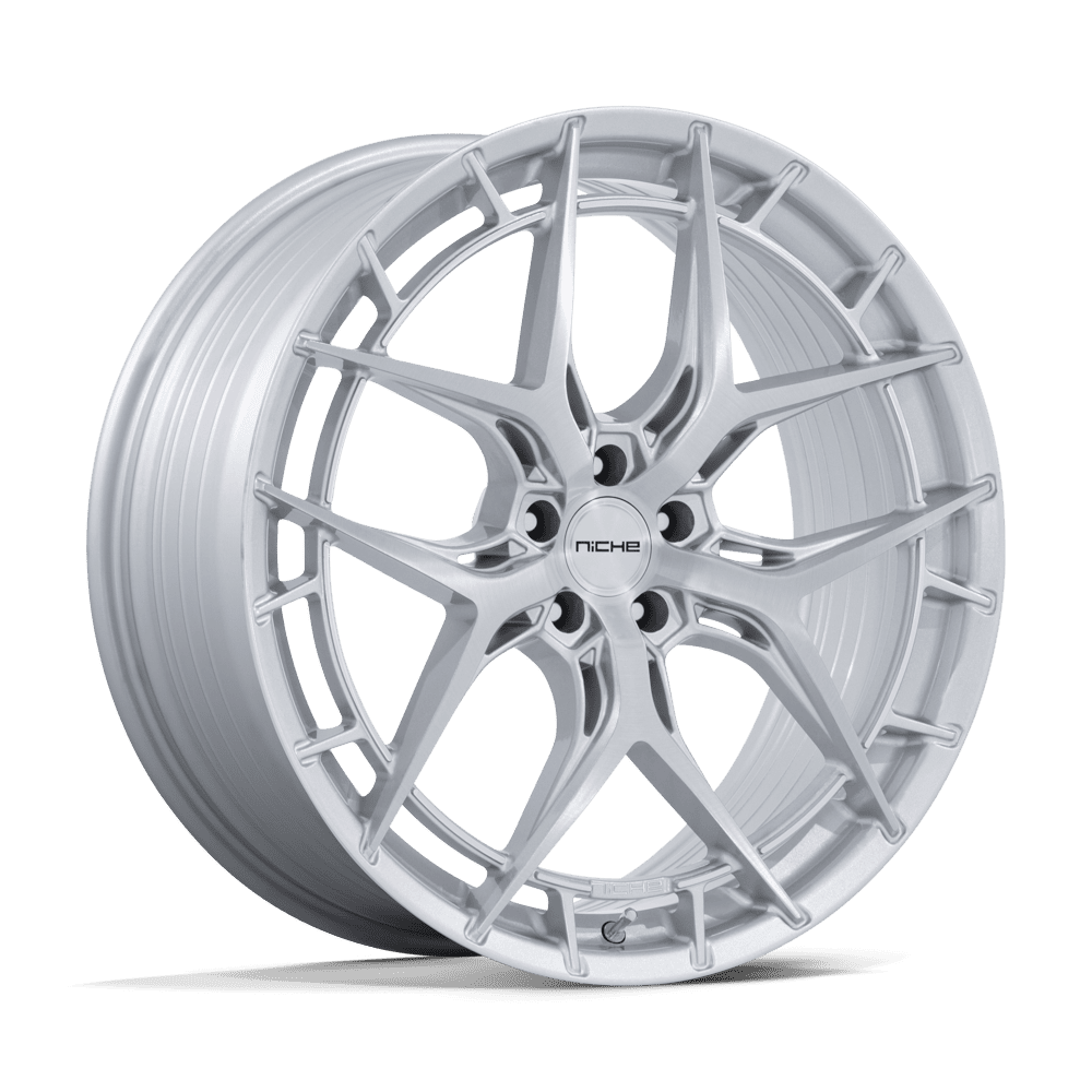 Niche 1Pc Nc286 Riviera 22X10.5 +38 Gloss Silver W/ Brushed Face