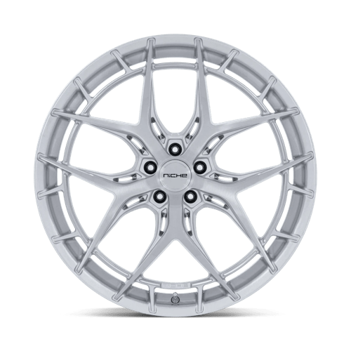 Niche 1Pc Nc286 Riviera 22X9 +27 Gloss Silver W/ Brushed Face