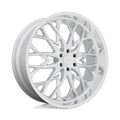 Dub 1Pc S264 Og 22X9.5 +25 Silver W/ Diamond Cut Lip