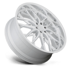 Dub 1Pc S264 Og 22X9.5 +25 Silver W/ Diamond Cut Lip