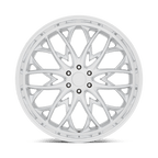 Dub 1Pc S264 Og 22X9.5 +25 Silver W/ Diamond Cut Lip