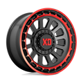 Xd Xd856 Omega 17X9 +18 Satin Black Mach Lip Red Tint