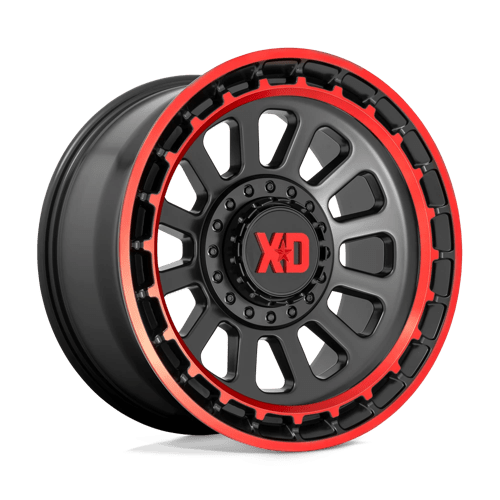 Xd Xd856 Omega 17X9 +0 Satin Black Mach Lip Red Tint
