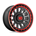 Xd Xd856 Omega 20X10 -18 Satin Black Mach Lip Red Tint