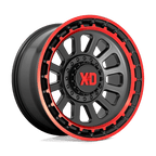 Xd Xd856 Omega 17X9 +18 Satin Black Mach Lip Red Tint