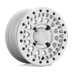 Black Rhino Hard Alloys - Utv Parker Utv Beadlock 14X7 +36 Silver W/ Mirror Cut Face