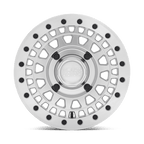Black Rhino Hard Alloys - Utv Parker Utv Beadlock 14X7 +51 Silver W/ Mirror Cut Face